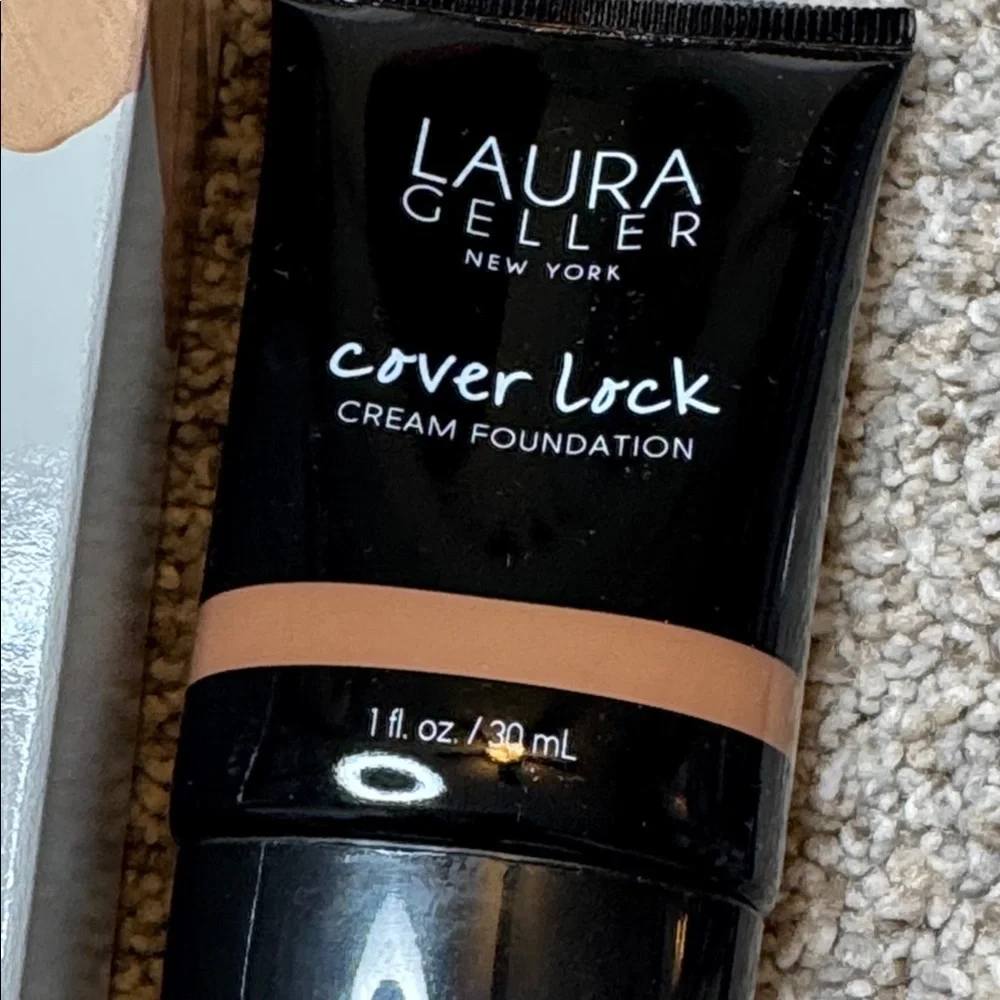 Laura Geller Cover Lock Cream Foundation Deep Full Coverage NWT 1 oz